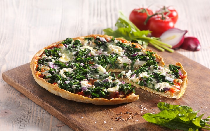 Sauerteigpizza Spinat-Frischkäse (Artikelnummer 01773)